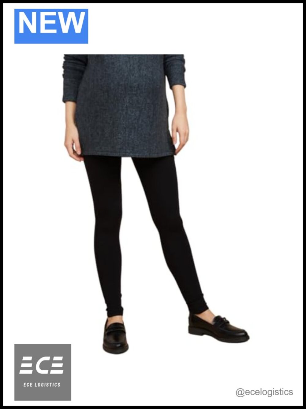 Maternity Full Length French Terry Leggings Secret Fit Over Belly